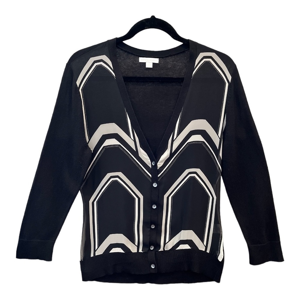 NY&C- Button Down, Cardigan, Sweater. Black/White design.